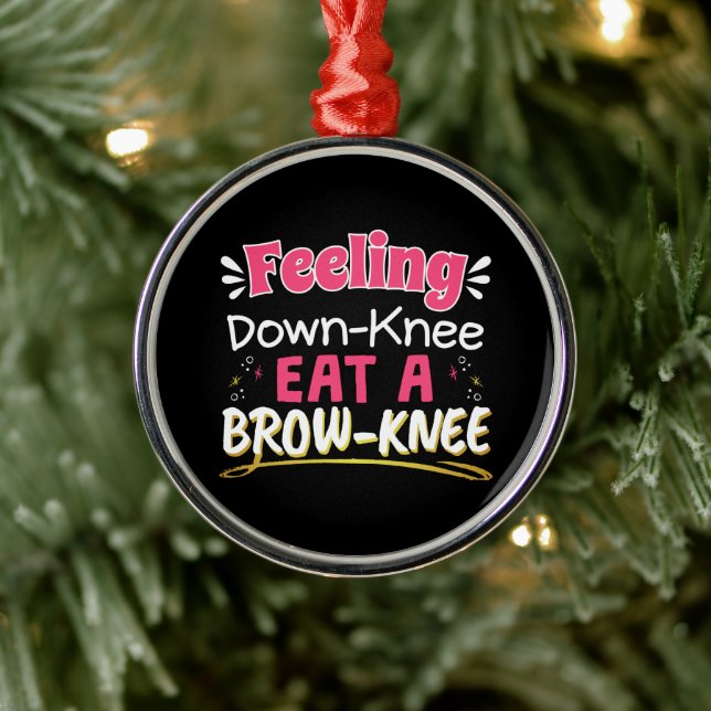 Operation Positivität Pub Niedlich Brownie Ornament Aus Metall (Baum)