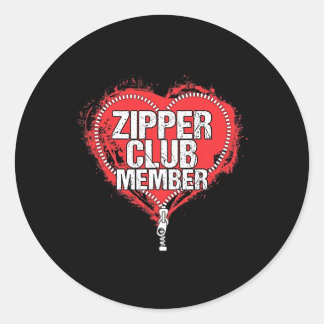 Operation Spaß Funny Zipper Club Mitglied Runder Aufkleber (Vorderseite)