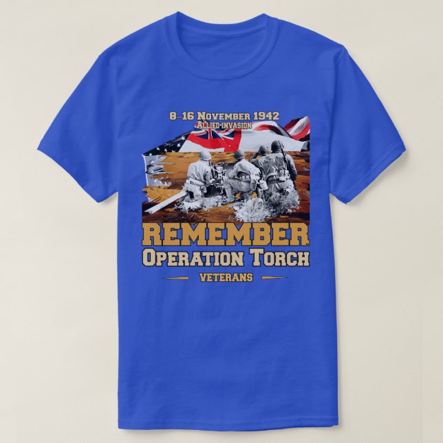 Operation Torch 1942 Erinnerung Tag T-Shirt (Design vorne)