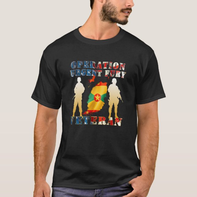 Operation Urgent Fury Combat Veteran Grenada T-Shirt (Vorderseite)