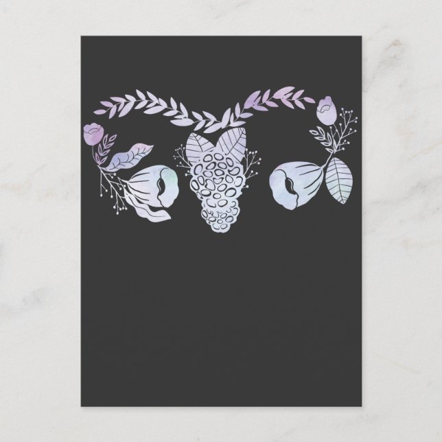 Operation Uterus Blütenhysterektomie Postkarte (Vorderseite)