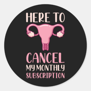 Operation Uterus Entfernung Hysterektomie Erholung Runder Aufkleber