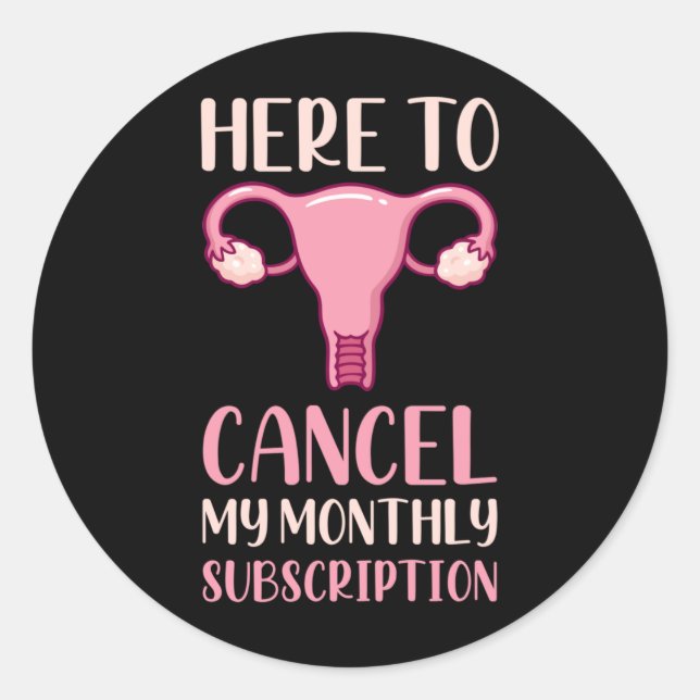 Operation Uterus Entfernung Hysterektomie Erholung Runder Aufkleber (Vorderseite)
