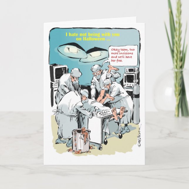 Operation vermisst Sie Halloween-Karte Karte (Vorderseite)