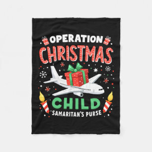 Operation Weihnachtskind Funny Family Matching Xm Fleecedecke