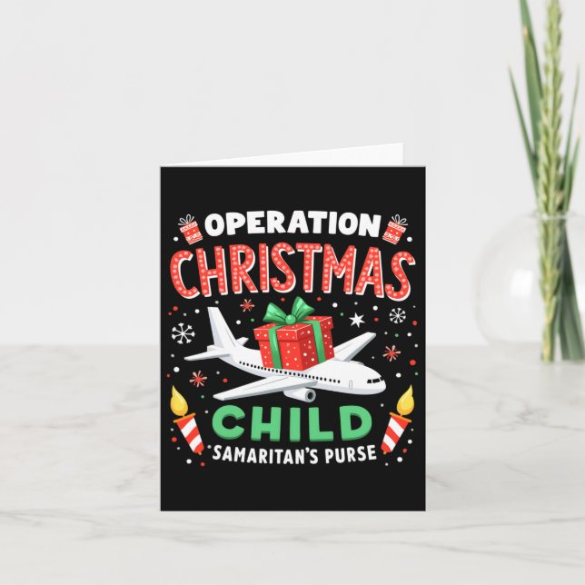 Operation Weihnachtskind Funny Family Matching Xm Karte (Vorderseite)