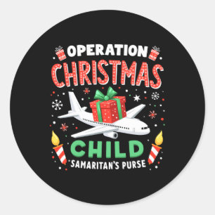Operation Weihnachtskind Funny Family Matching Xm Runder Aufkleber
