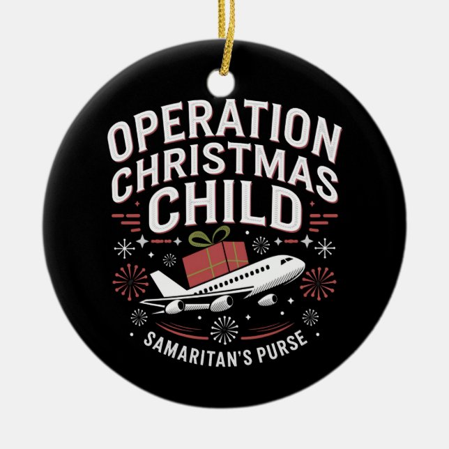 Operation Weihnachtskindersonnenfamilie Matching Keramik Ornament (Vorne)