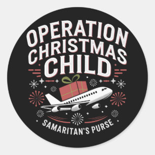 Operation Weihnachtskindersonnenfamilie Matching Runder Aufkleber