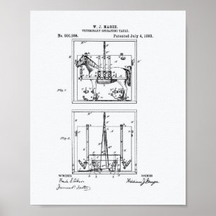Operationelle Tabelle 1893 Weißbuch zum Thema "Pat Poster
