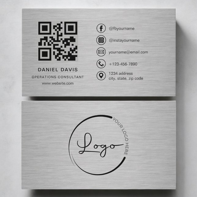 Operations Consultant Metall QR Code Visitenkarte (Von Creator hochgeladen)