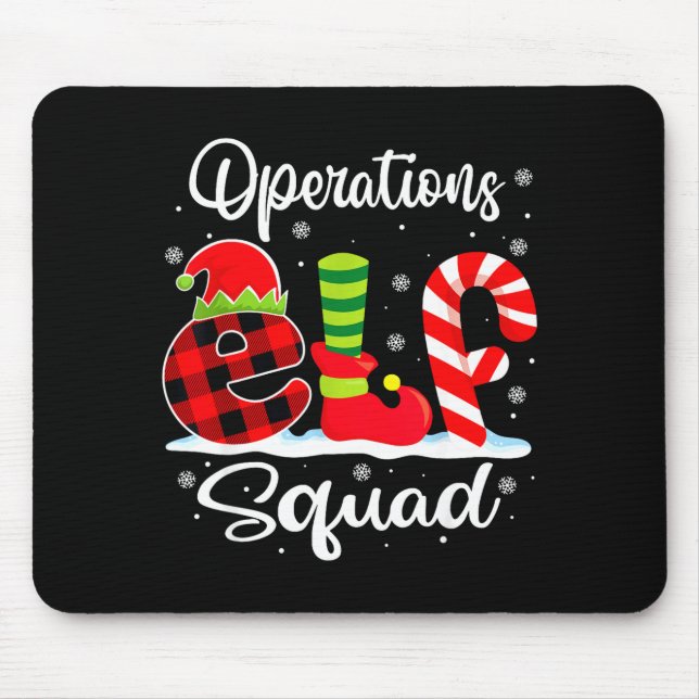 Operations Elf Squad Christmas Manager Matching X- Mousepad (Vorne)