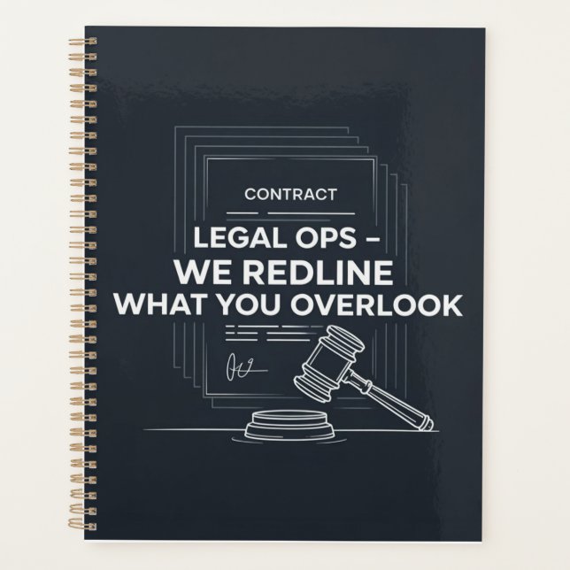 Opérations juridiques - Planificateur hebdomadaire (Devant)