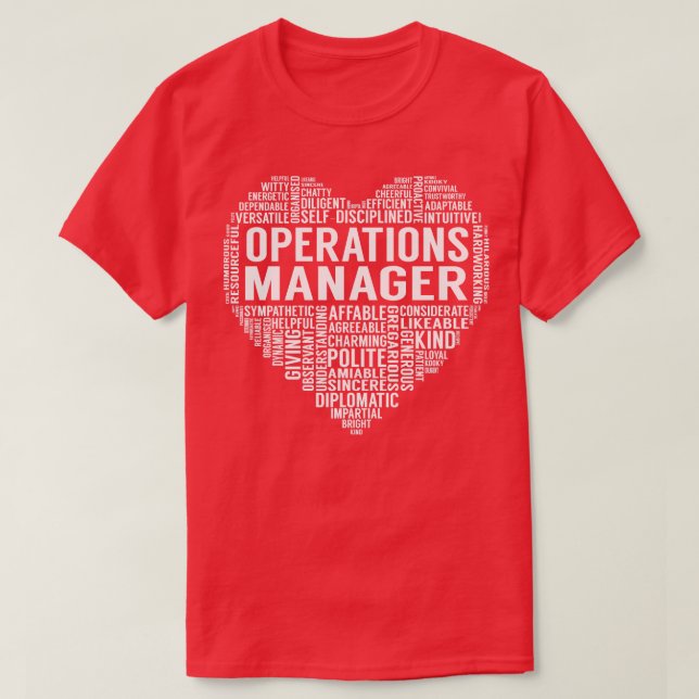 Operations Manager Herz T-Shirt (Design vorne)