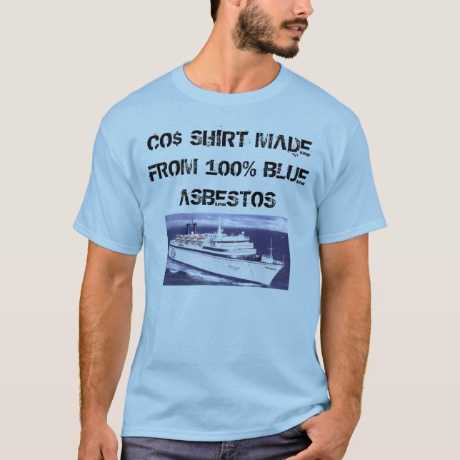 Operations-MeerArrrgh blaues Asbest-Shirt T-Shirt (Vorderseite)