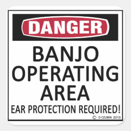 Operationsgebiet Banjo Quadratischer Aufkleber