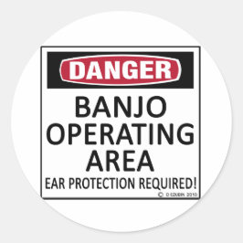 Operationsgebiet Banjo Runder Aufkleber