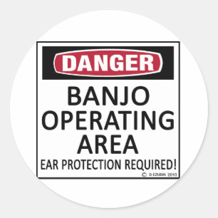 Operationsgebiet Banjo Runder Aufkleber