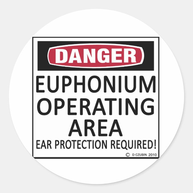 Operationsgebiet Euphonium Runder Aufkleber (Vorderseite)