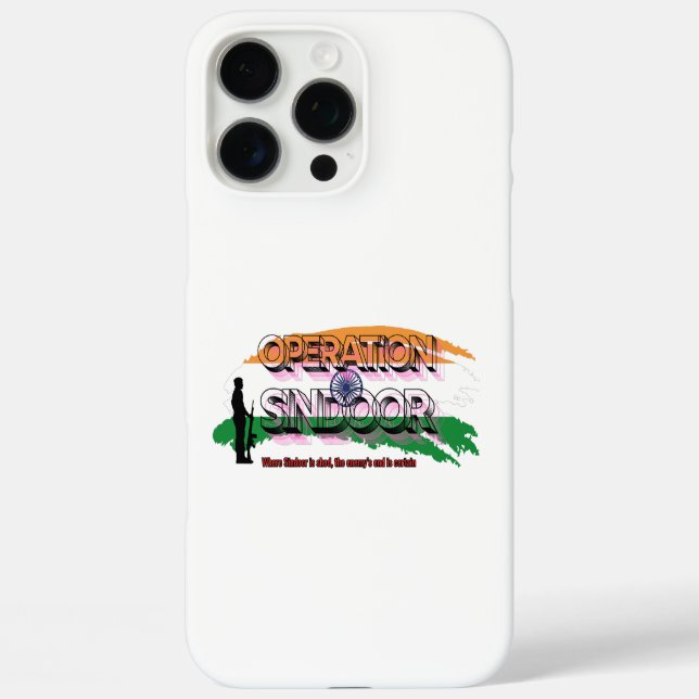 OperationSindoor iPhone 16 Pro Max Hülle (Rückseite)