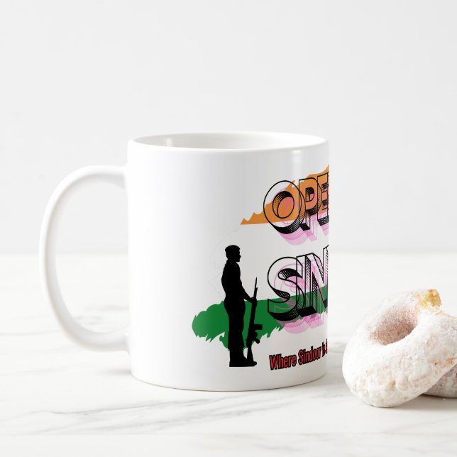 OperationSindoor Kaffeetasse (Mit Donut)