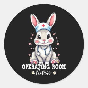 Operationssaal Kindersonne mit Stethoskop Ostern Runder Aufkleber