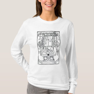 Operationstisch und chirurgische Instrumente, von T-Shirt