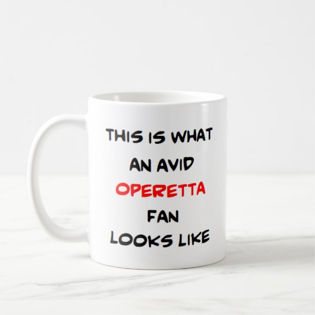 Operettenfan, avid kaffeetasse (Links)
