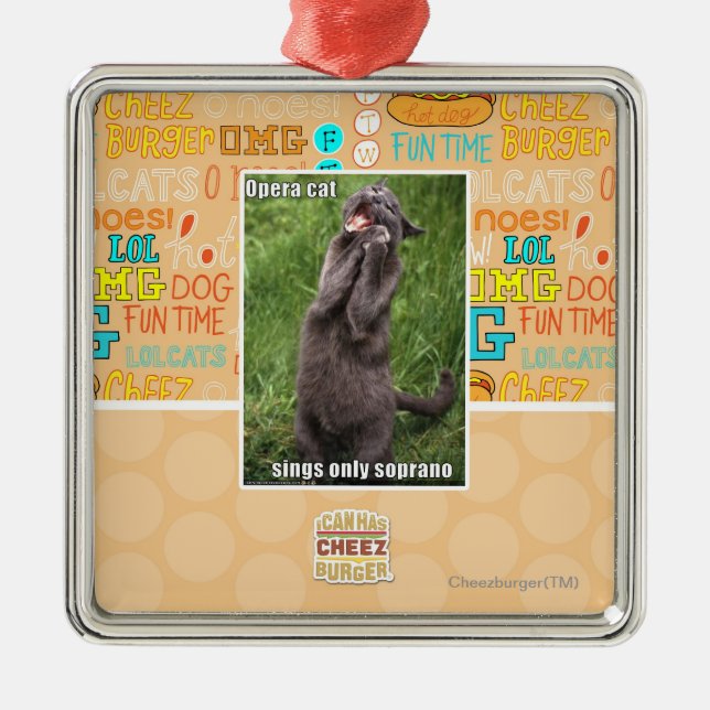 Opern-Katze Ornament Aus Metall (Vorne)