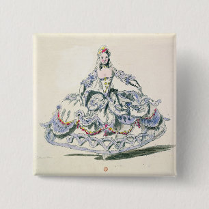 Opern-Kostüm, von der Menüs Plaisirs Sammlung, Button
