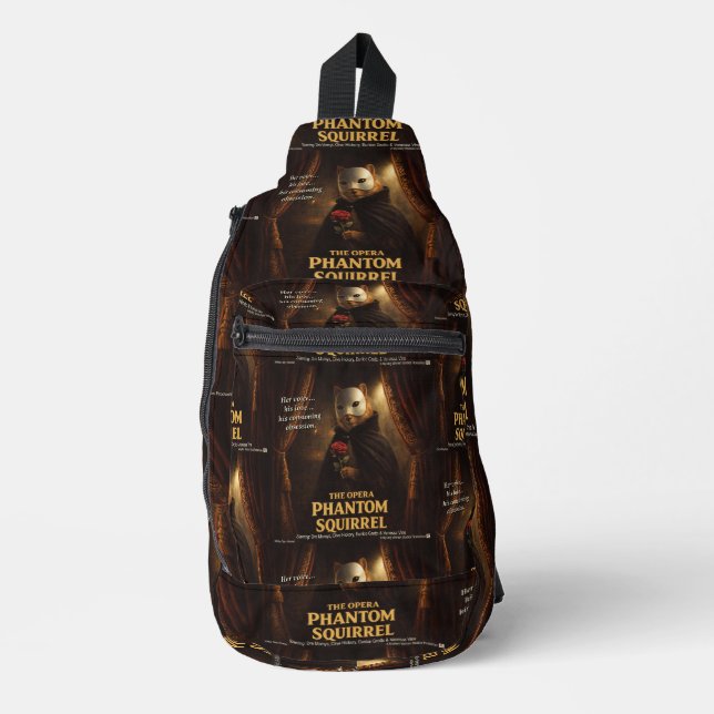Opern-Phantom-Eichhörnchen-Parodie Crossbody Bag (Vorderseite)