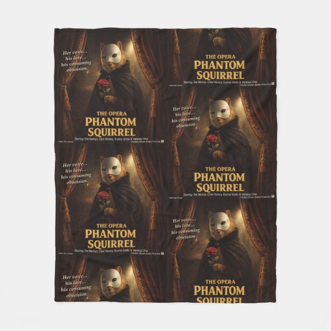 Opern-Phantom-Eichhörnchen-Parodie Fleecedecke (Vorderseite)