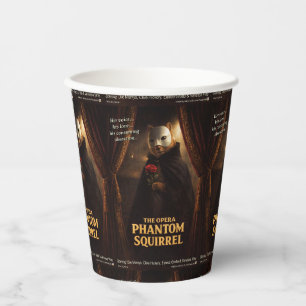 Opern-Phantom-Eichhörnchen-Parodie Pappbecher