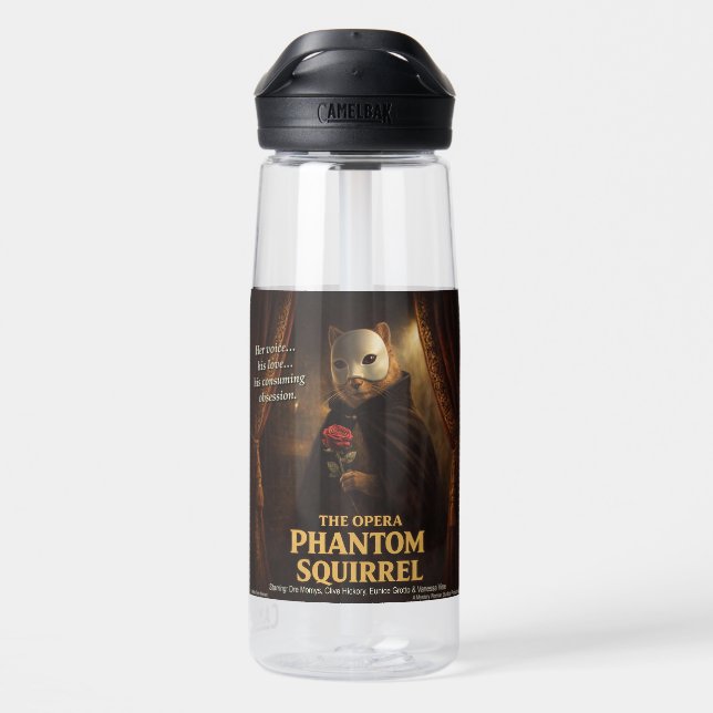 Opern-Phantom-Eichhörnchen-Parodie Trinkflasche (Rückseite)