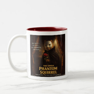 Opern-Phantom-Eichhörnchen-Parodie Zweifarbige Tasse