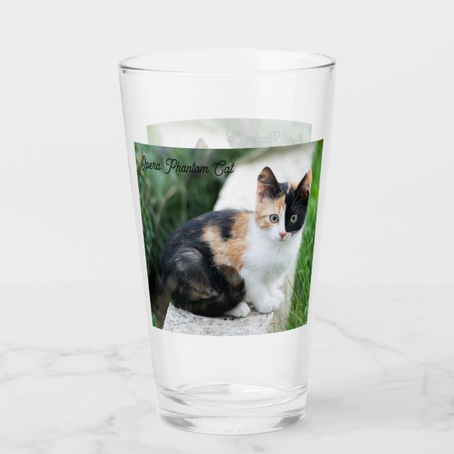 Opern-Phantom-Katze Glas (Vorderseite)
