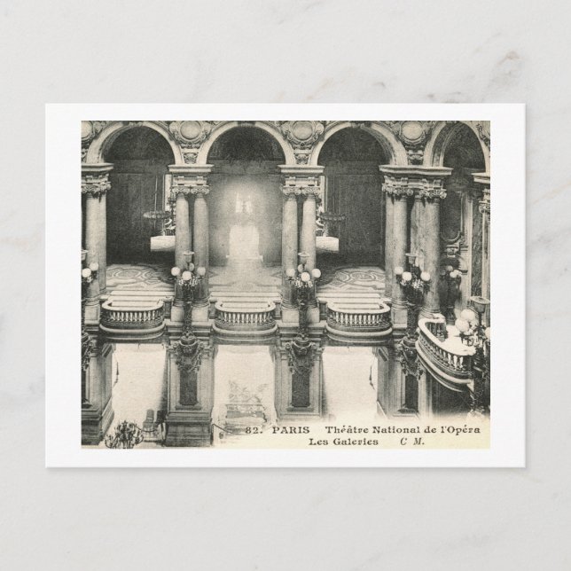 Opernhaus, Paris, Frankreich Vintag Postkarte (Vorderseite)