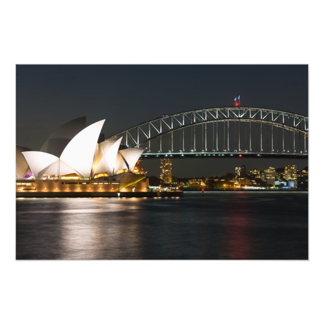 Opernhaus Sydney und Hafenbrücke Fotodruck (Vorne)