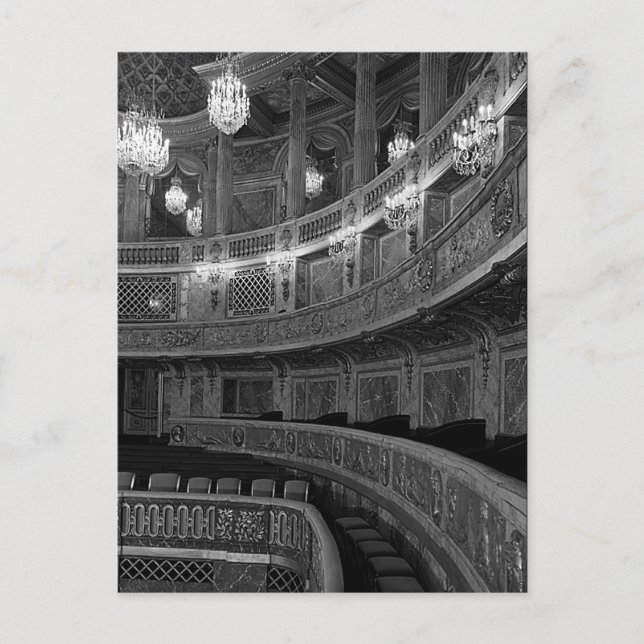Opernhaus Vintag France Versailles Postkarte (Vorderseite)