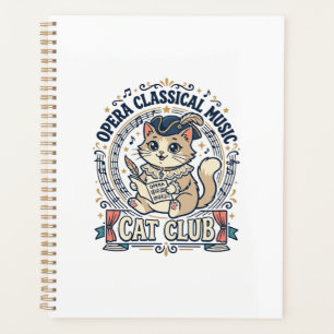 Opernklassik Musik Katze Süße Katze T-Shirt Design Planer