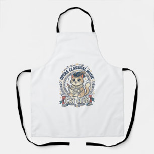 Opernklassik Musik Katze Süße Katze T-Shirt Design Schürze
