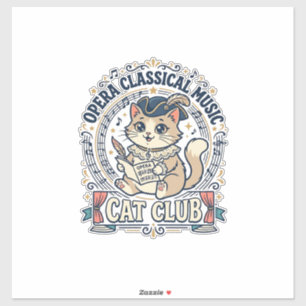 Opernklassische Musik Katze Süße Katze T-Shirt Des Aufkleber