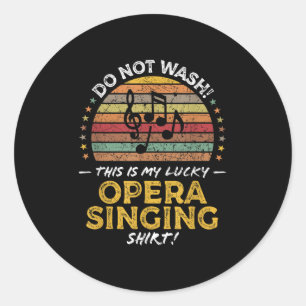 Opernsängerin Funny Music Voice Voice Quote Grap Runder Aufkleber