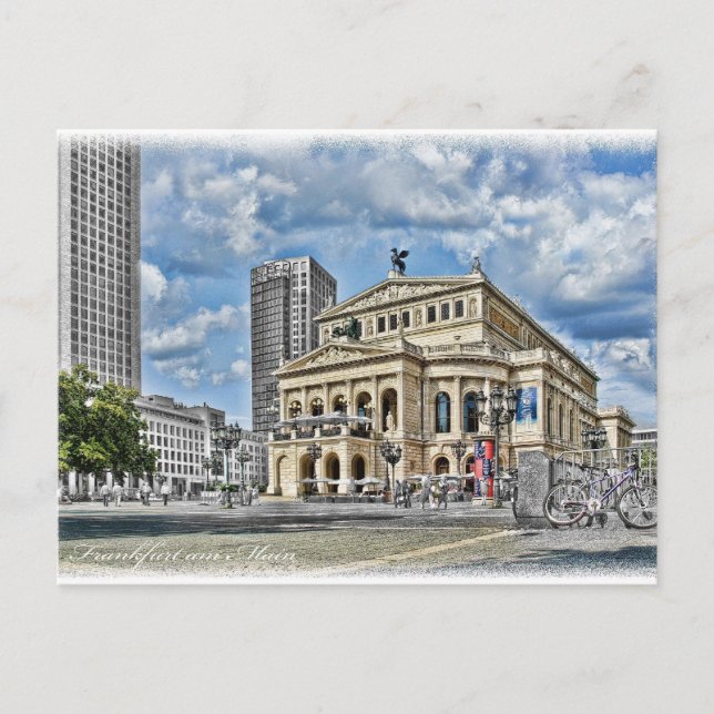 Operntheater in Frankfurt Postkarte (Vorderseite)