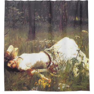 Ophelia 1889 von John William Waterhouse Duschvorhang