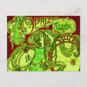 Ophelia-Absinth Postkarte