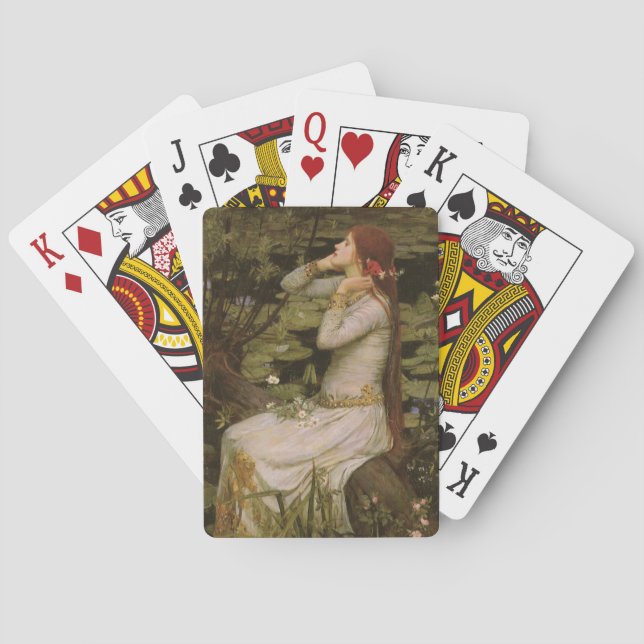 Ophelia am Teich von John William Waterhouse Spielkarten (Rückseite)