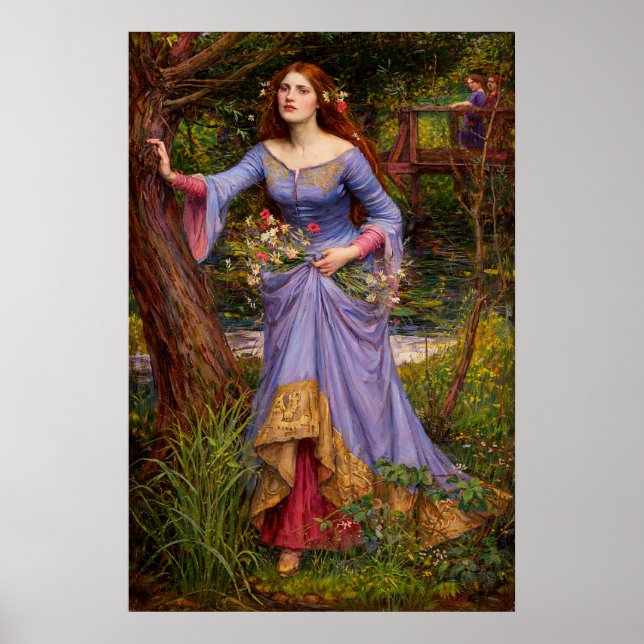 Ophelia by John William Waterhouse Poster (Vorne)