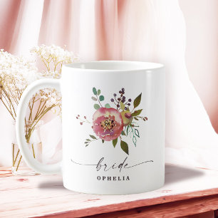 Ophelia Cottagecore Dusty Pink Blütenbraun Kaffeetasse
