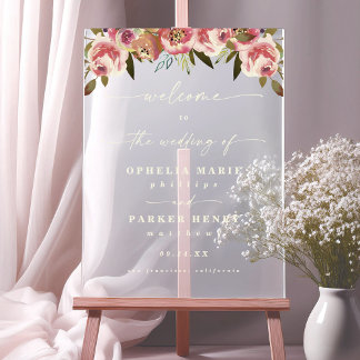 Ophelia Cottagecore Rose Florale Mariage Bienvenue